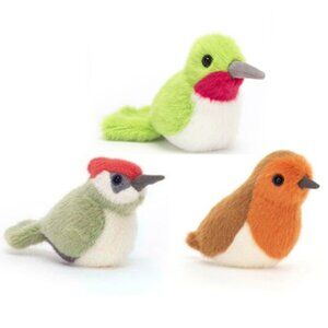 RETIRED 3 Birdling Birds Set Hummingbird Robin Woodpecker BIR6RB BIR6WO BIR6HUM